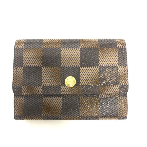 LOUIS VUITTON Porto Monnaie-Plat Coin Case Wallet Mini Wallet coin purse - Picture 1 of 14